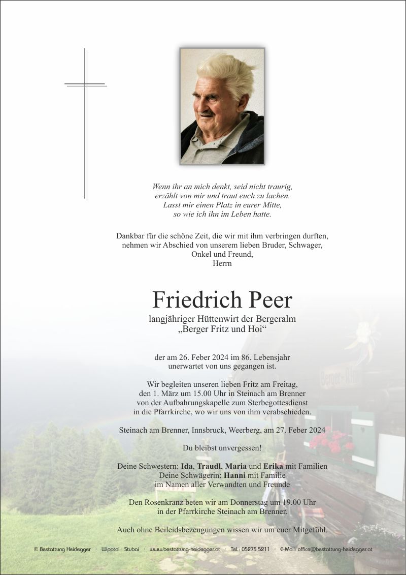 Friedrich Peer